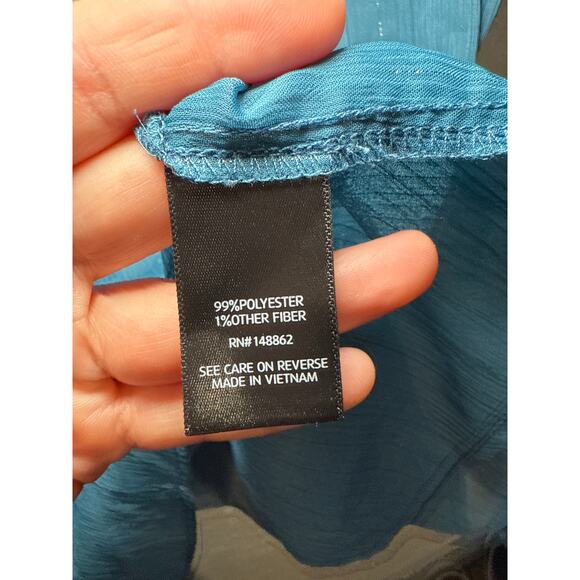 Torrid sheer ruffle blouse womens 3X fairy boho cottage ethereal - Picture 3 of 8